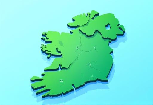 Illustration of Ireland map representing network coverage
