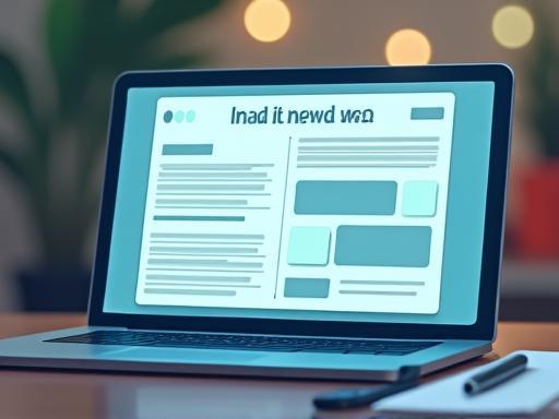 Illustration of a digital newsletter mockup on a screen